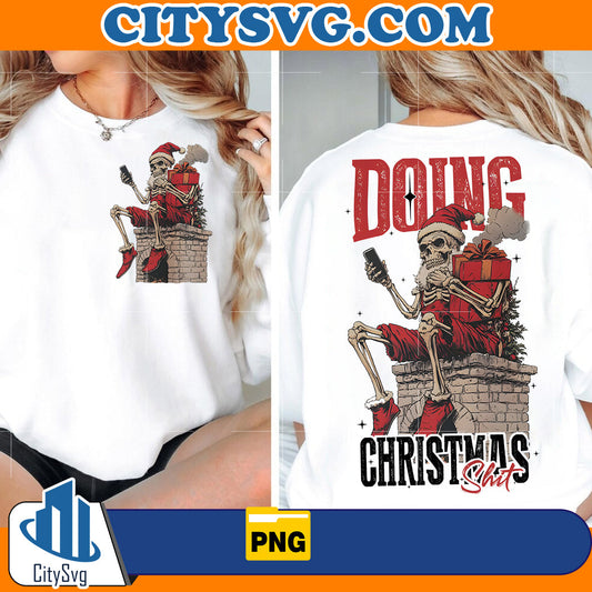 Doing christmas shit skeleton santa Png CitySvg