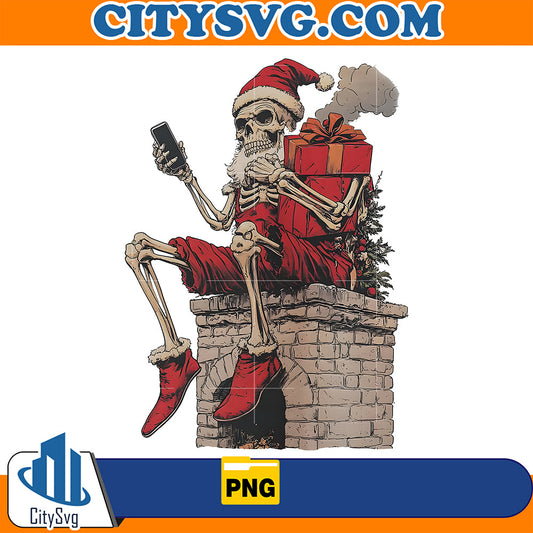 Doing christmas shit skeleton santa Png CitySvg