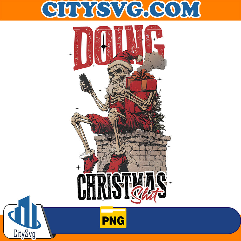 Doing christmas shit skeleton santa Png CitySvg