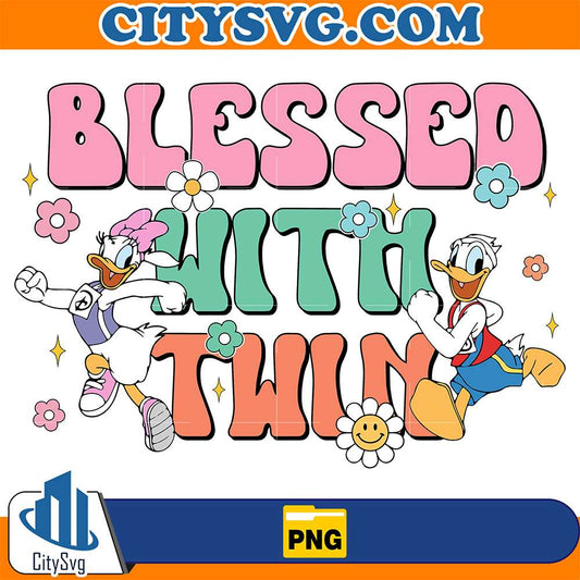 Donald-Duck-And-Daisy-Duck-Blessed-With-Twin-Mothers-Day-Png