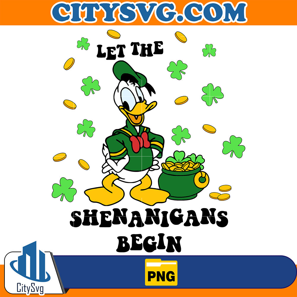 DonaldDuckShenanigansBeginStPatricksDayPng