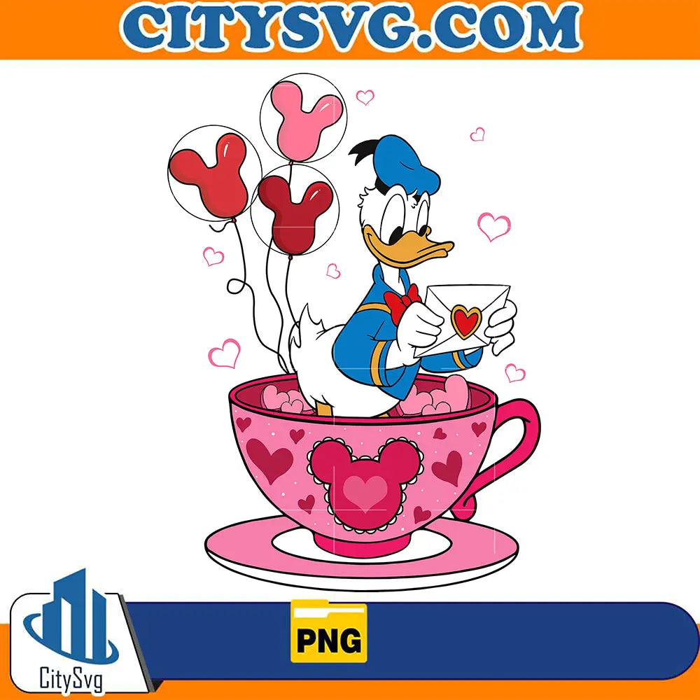 DonaldLoveInTeaCupValentinePng