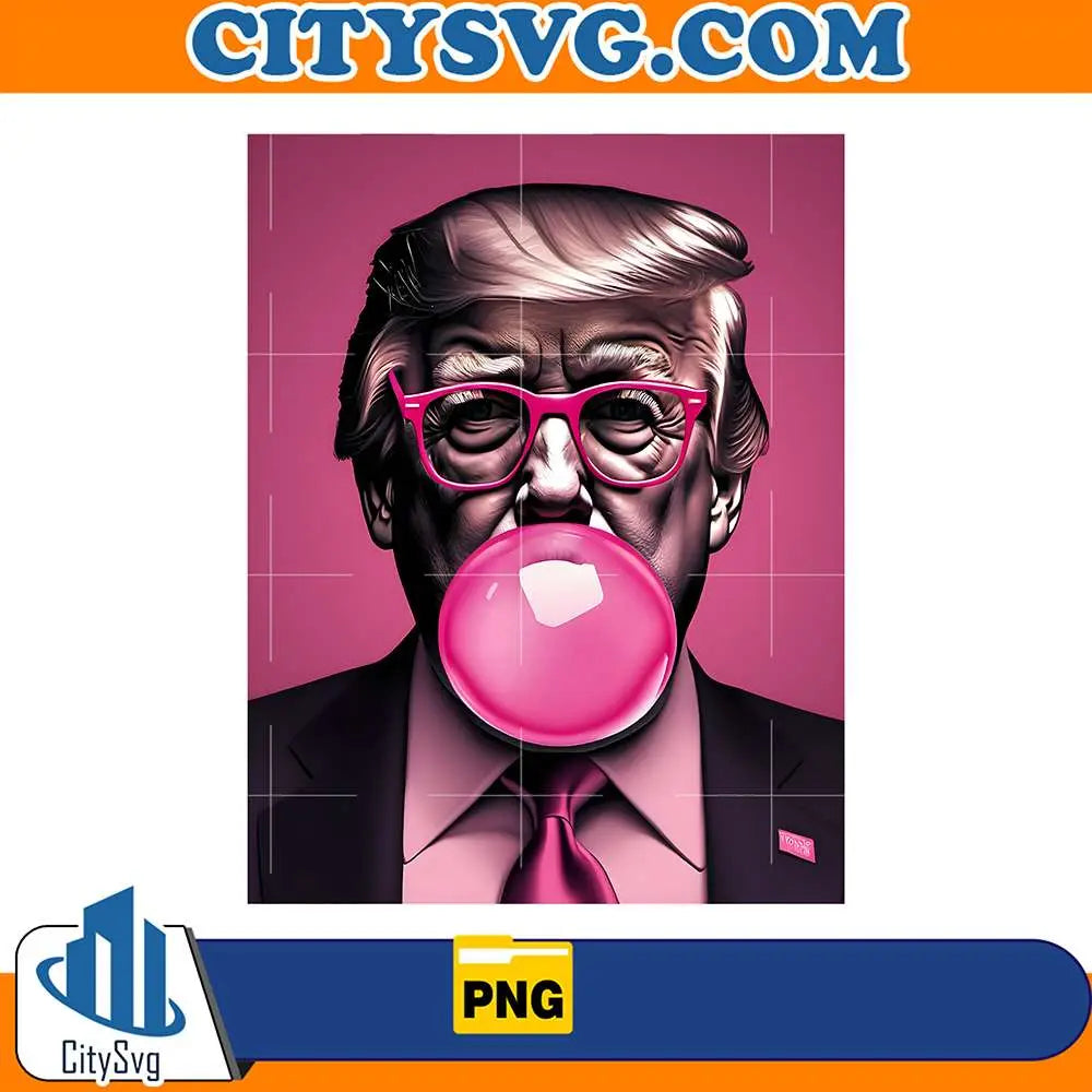 DonaldTrumpBubbleGumPinkPng