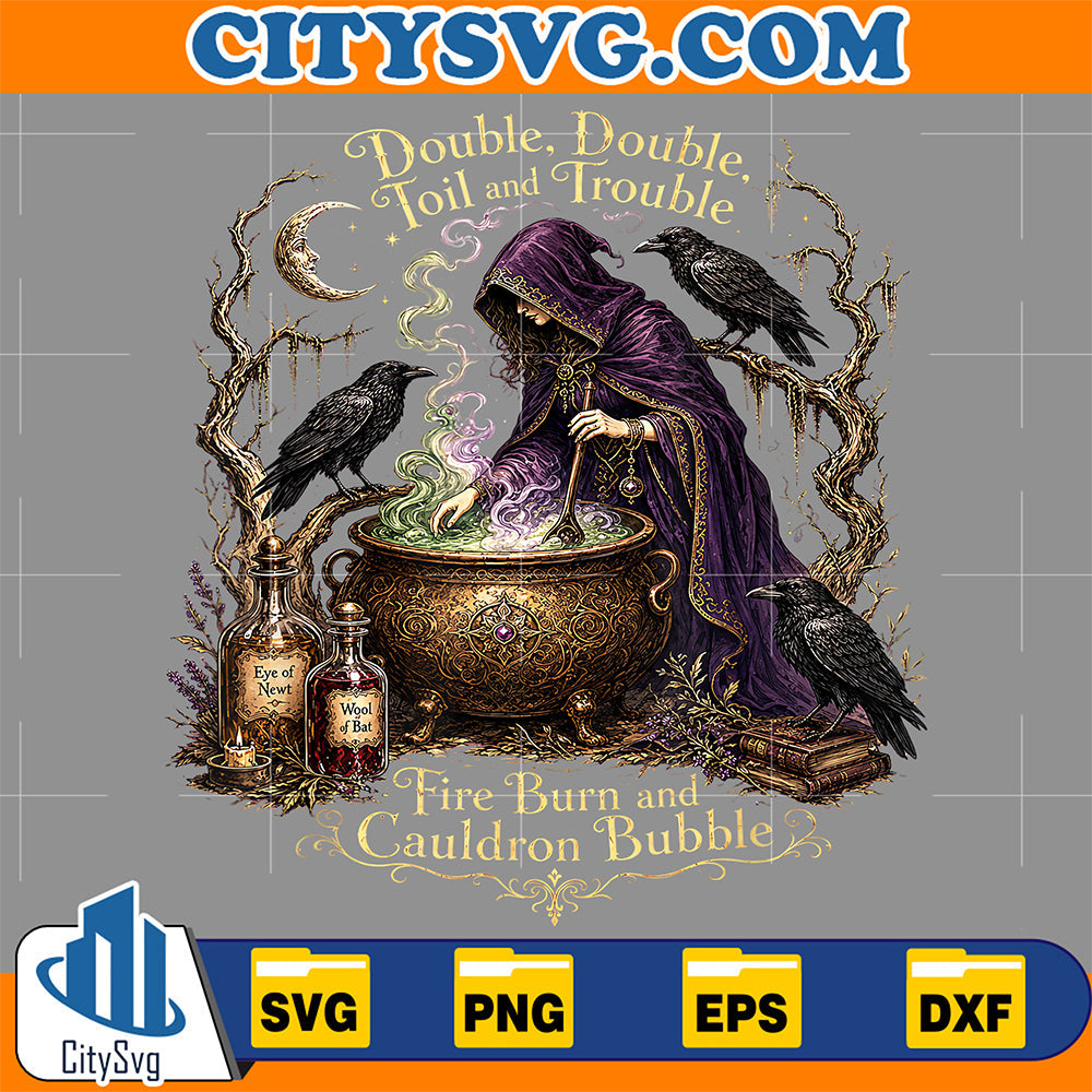 Double-Double-Toiland-Trouble-Fire-Burn-Cauldron-Bubble-Svg