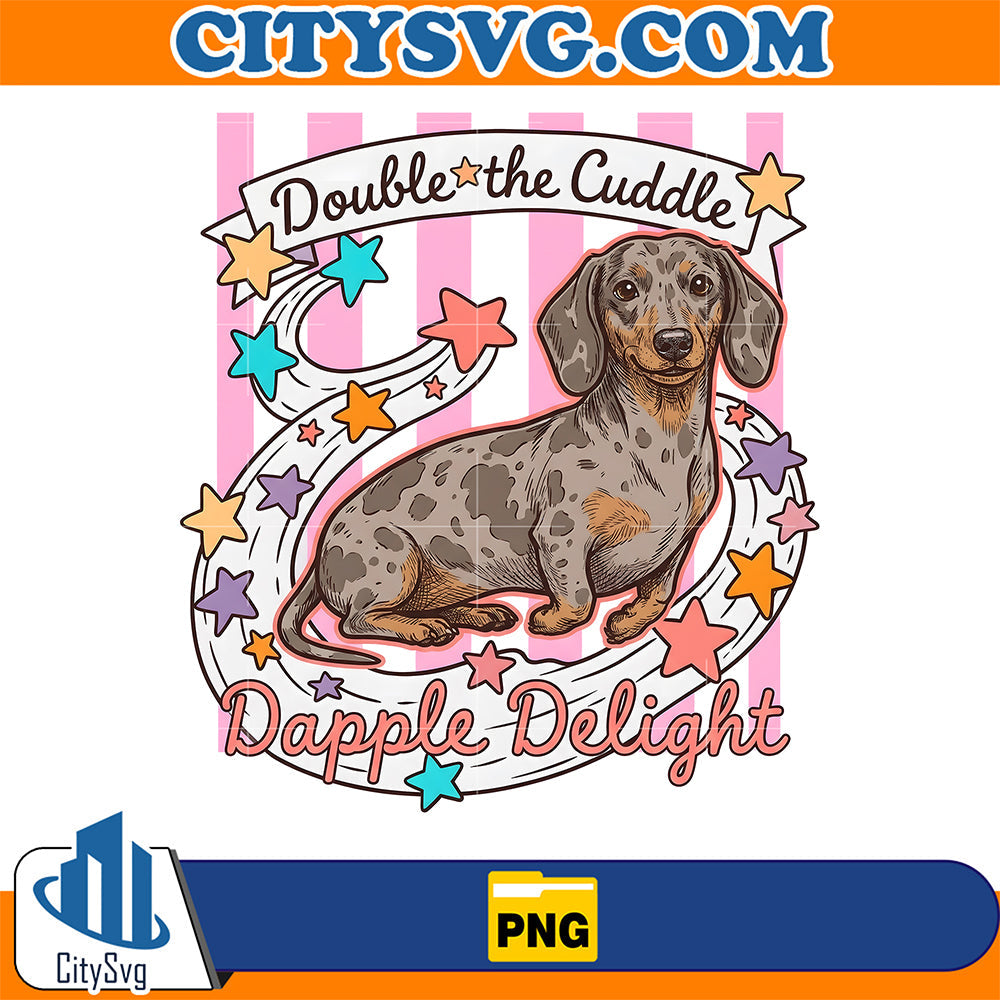 Double-The-Cuddle-Dapple-Delight-Dachshund-Png