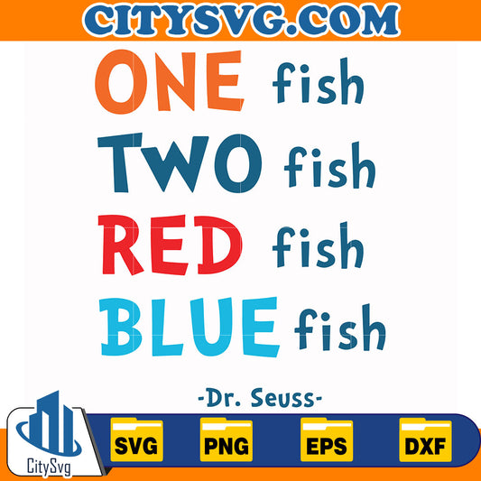 Dr.SeussOneFishTwoFishRedFishBlueFishSvg