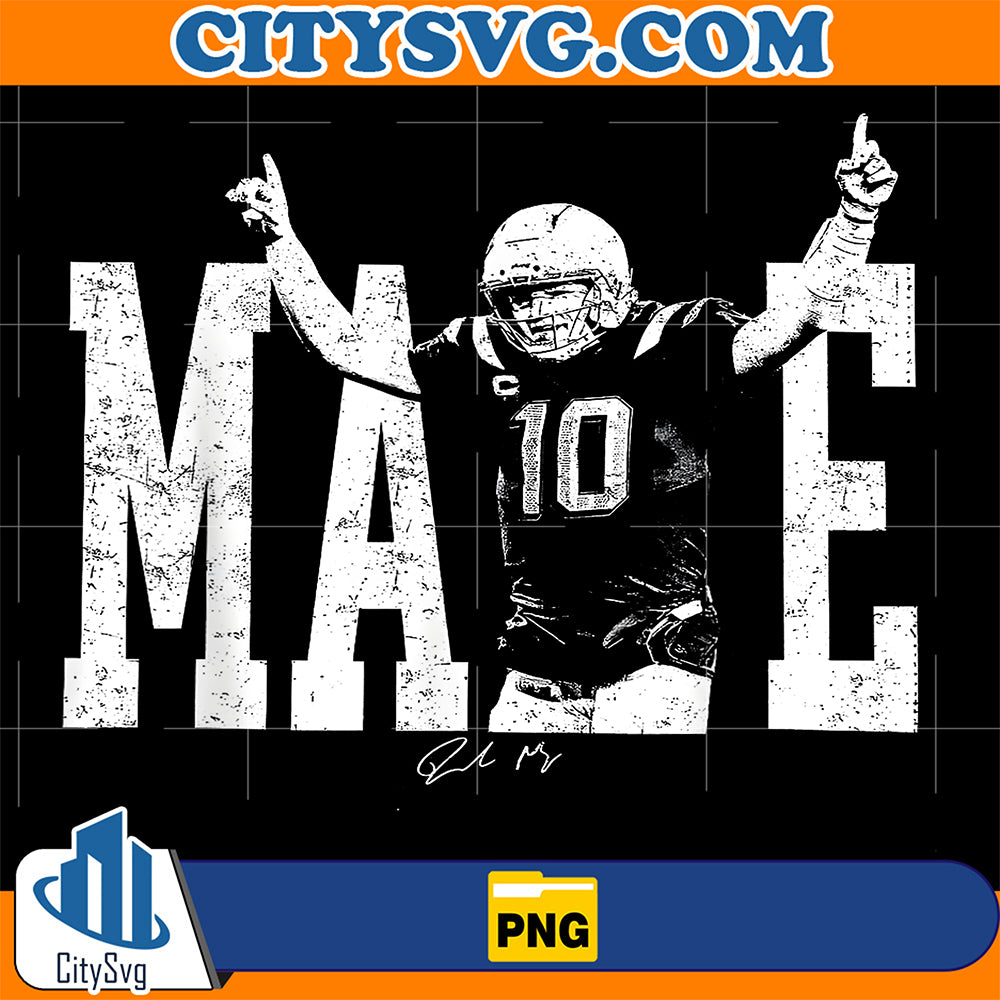 Drake-Maye-QB-Football-Fan-Png