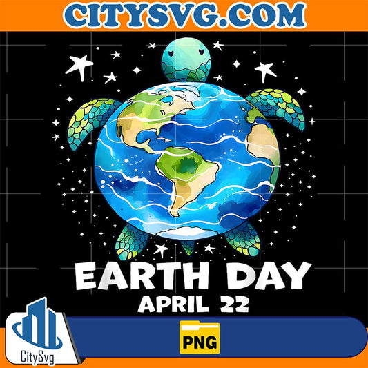 Earth-Day-2025-Restore-Earth-Sea-Turtle-Art-Savethe-Planet-Png