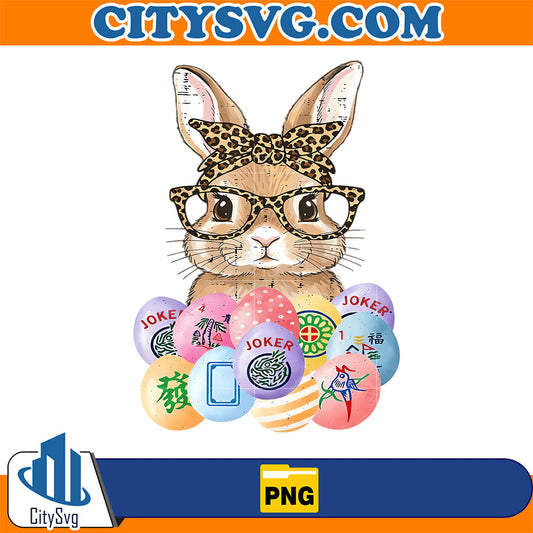 Easter-Bunny-Glasses-Bandana-Leopard-Rabbit-Png