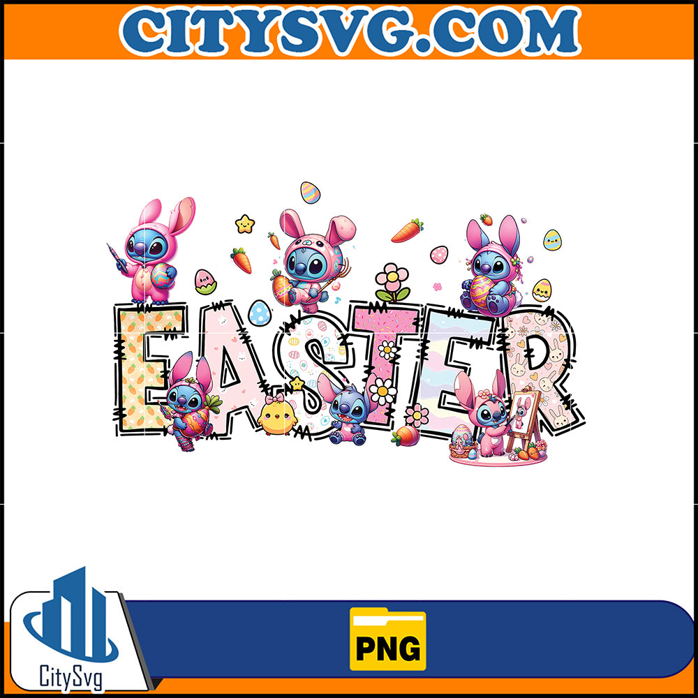 Easter Stitch Pink Png