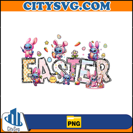 Easter Stitch Pink Png