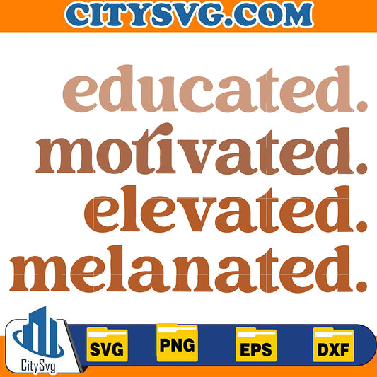 EducatedMotivatedElevatedMelanatedSvg