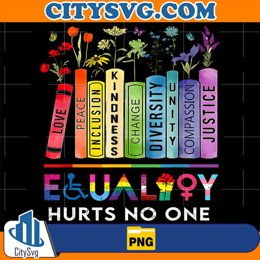 Equality-Hurts-No-One-Book-Flower-Rainbow-Pride-Month-LGBTQ-Png