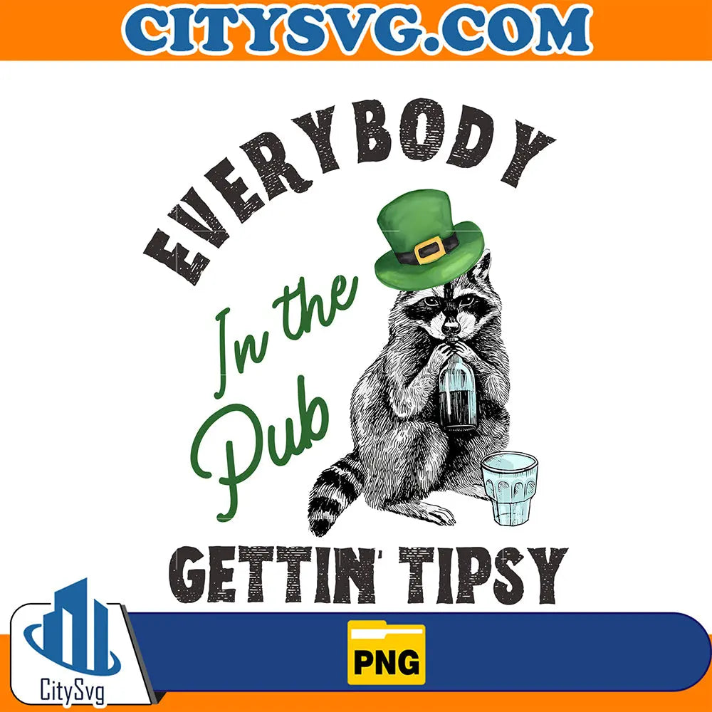 EverybodyInThePubGettinTipsyRacoonPatricksDayPng_1