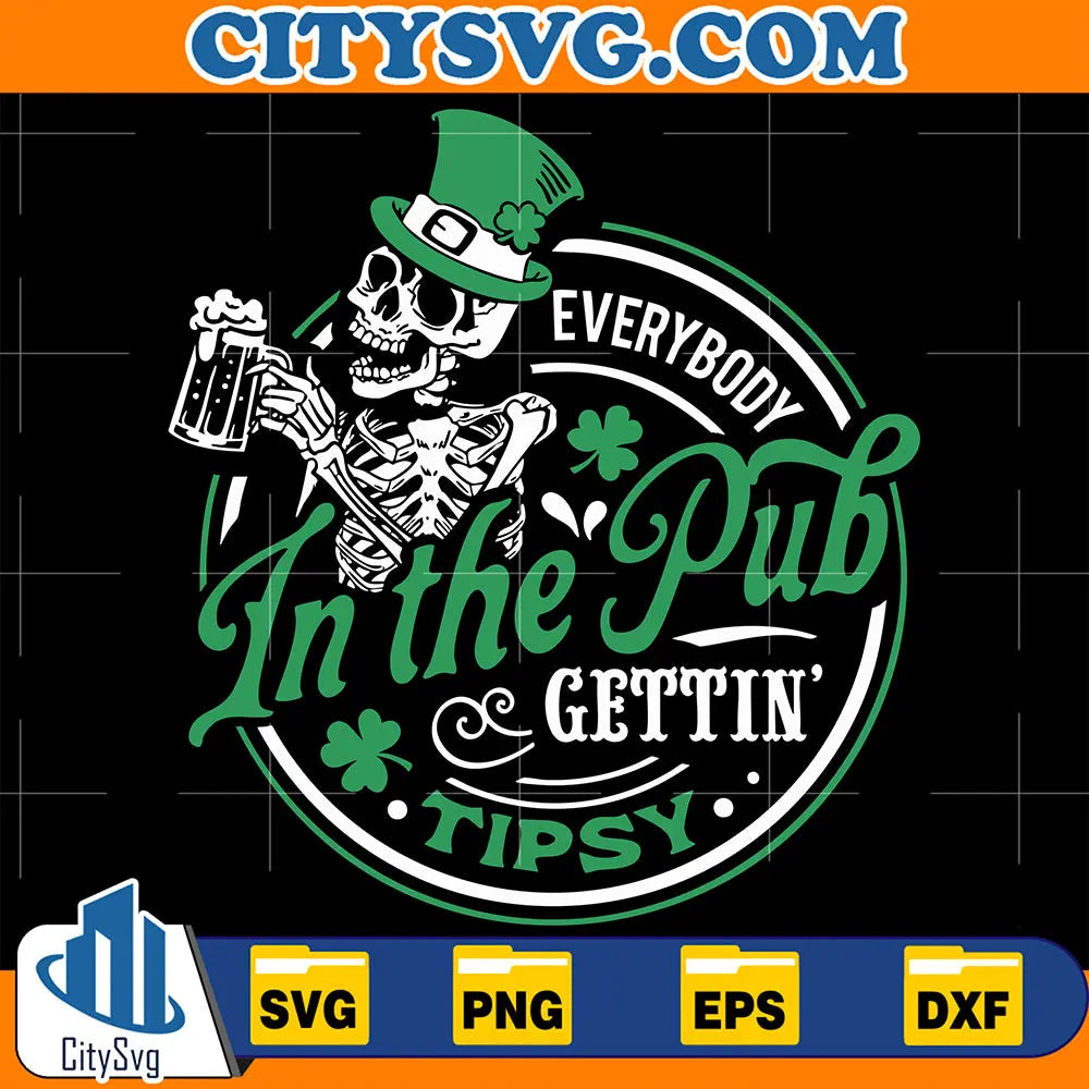 EverybodyInThePubGettinTipsySvg