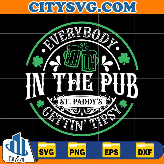 EverybodyInThePubGettinTipsySvg