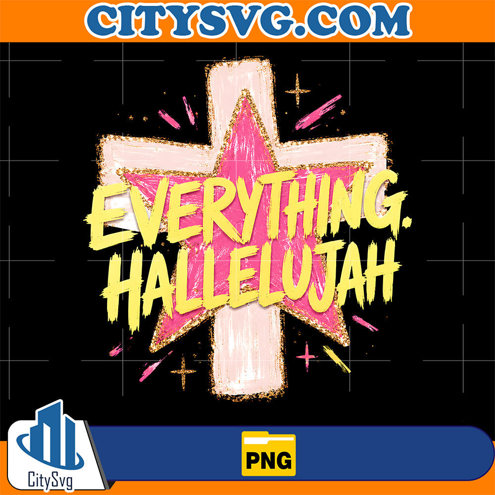 Everything Hallelujah Png, Pink Star Christian Png CitySvg