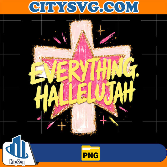 Everything Hallelujah Png, Pink Star Christian Png CitySvg