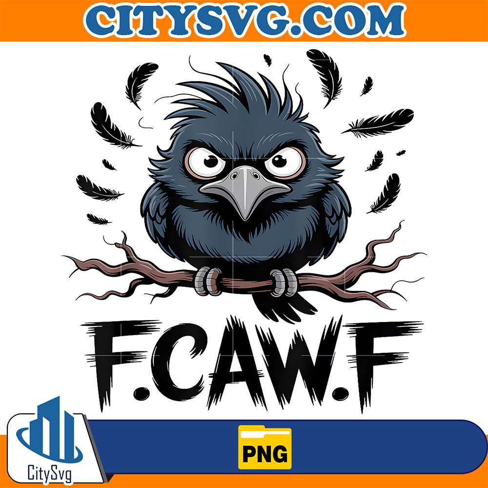 F-Caw-F-Raven-Moon-Gothic-Halloween-Black-Crow-Bird-Lover-Png