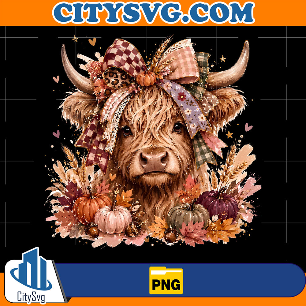 Fall-Highland-Cow-Png