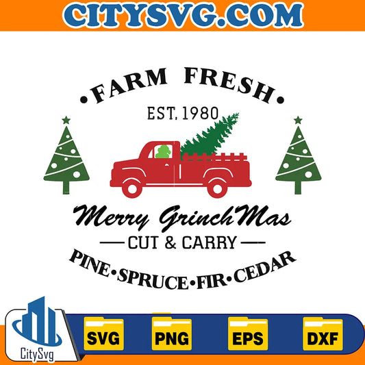 FarmFreshMerryGrinchmasChristmasSvg