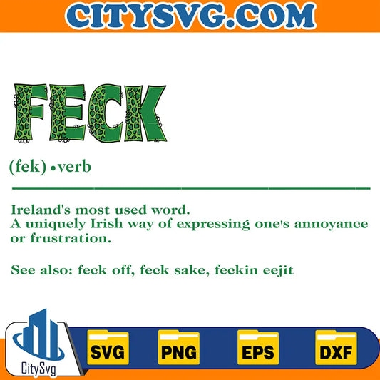 FeckDefinitionIrishStPatricksDaySvg