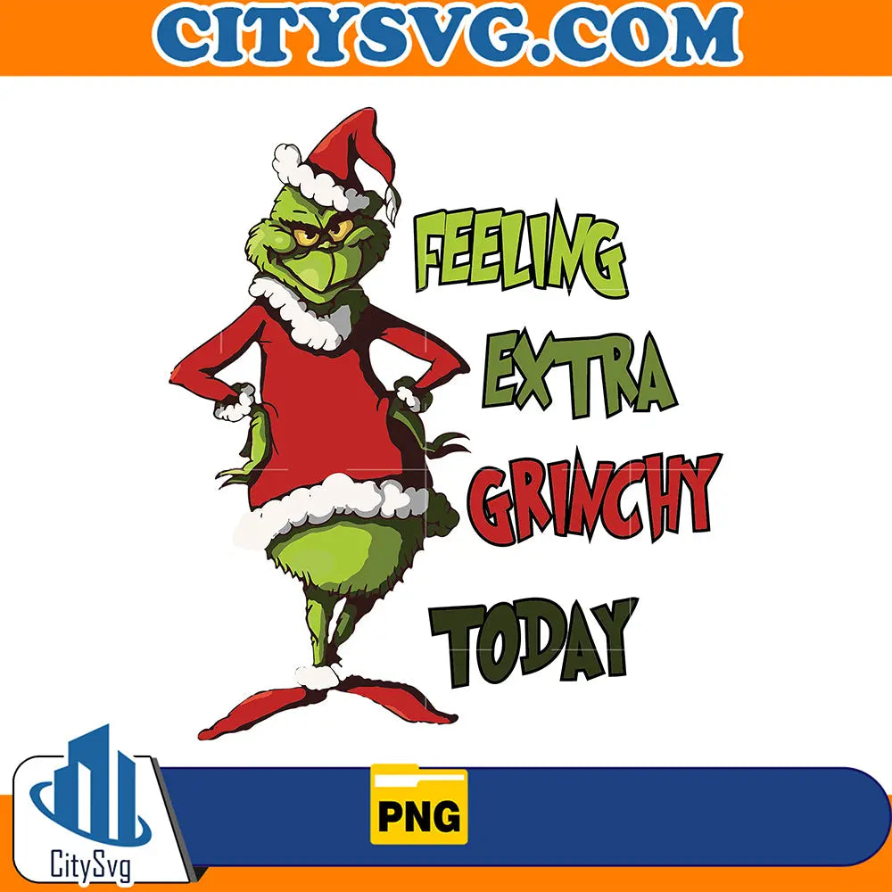 FeelingExtraGrinchyTodayGrinchSantaPng