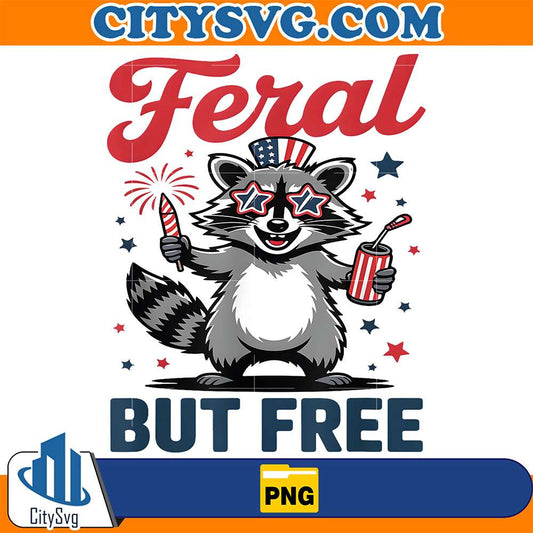 Feral-But-Free-Raccoon-4th-Of-July-Png-1