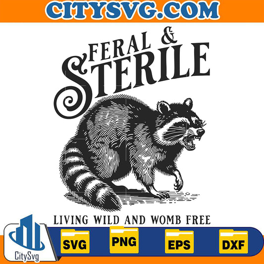 Feral_SterileLivingWildAndWombFreeRaccoonSvg