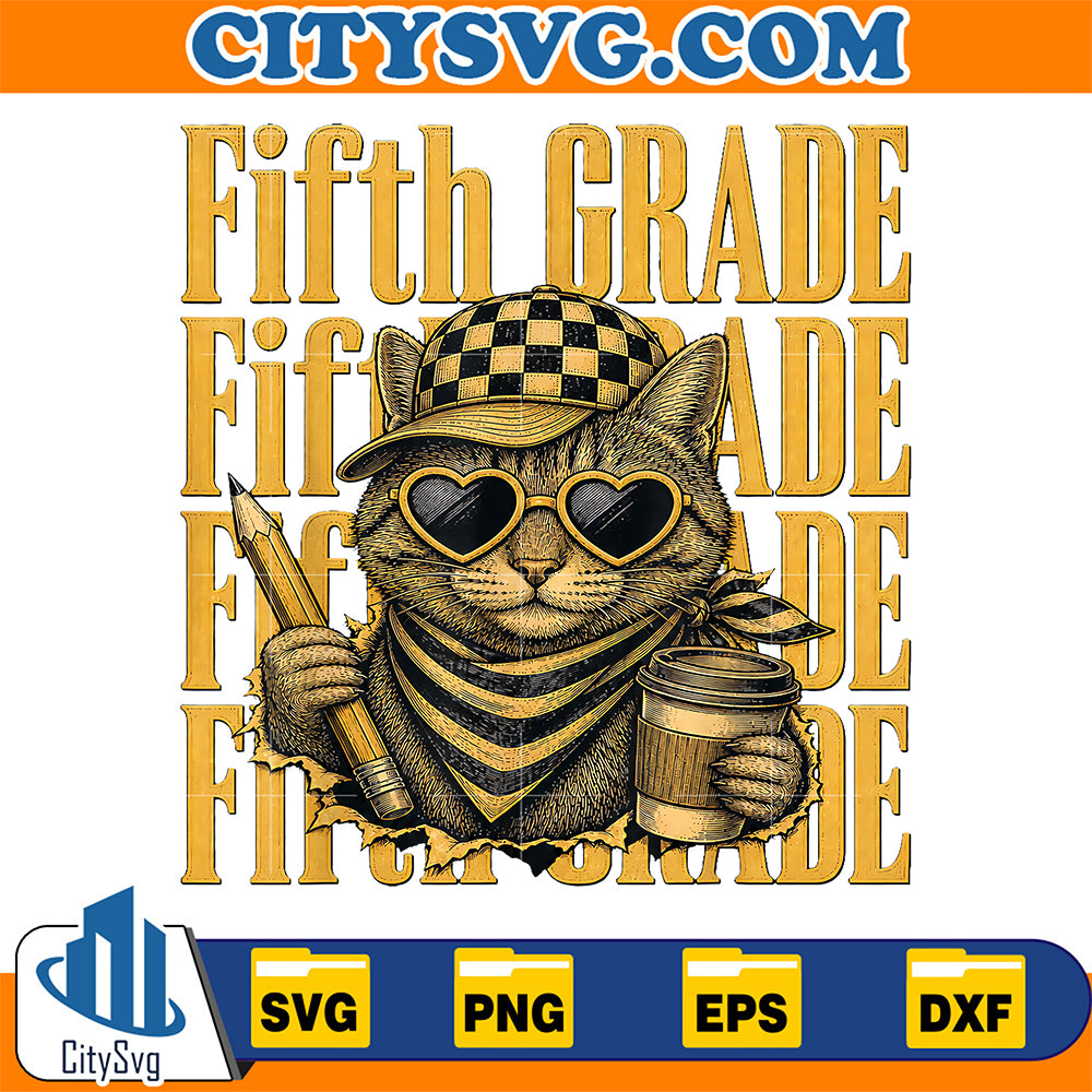 Fifth-Grade-Teacher-Student-Cat-Back-To-School-Svg