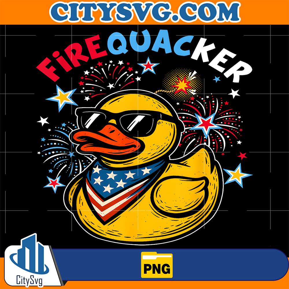 Firequacker-Duck-4th-Of-July-Patriotic-Day-USA-Flag-Png