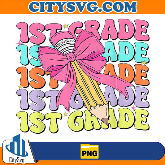 First-Day-Of-1st-Grade-Girls-Coquette-Bow-Back-To-School-Png