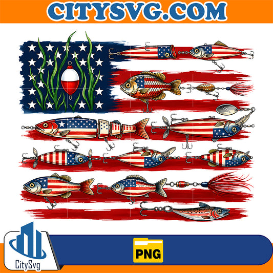 Fishing-Lure-America-Flag-Png