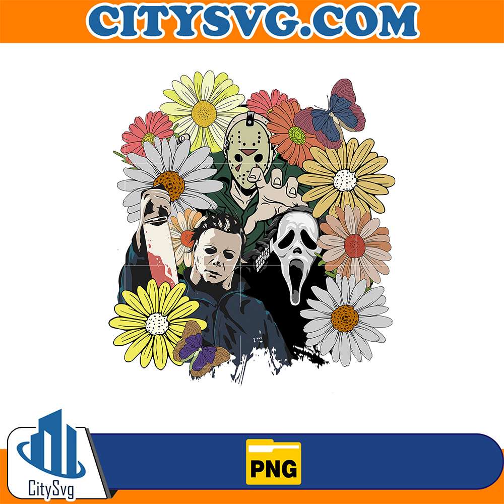 Floral-Horror-Characters-Halloween-Png