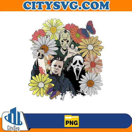 Floral-Horror-Characters-Halloween-Png