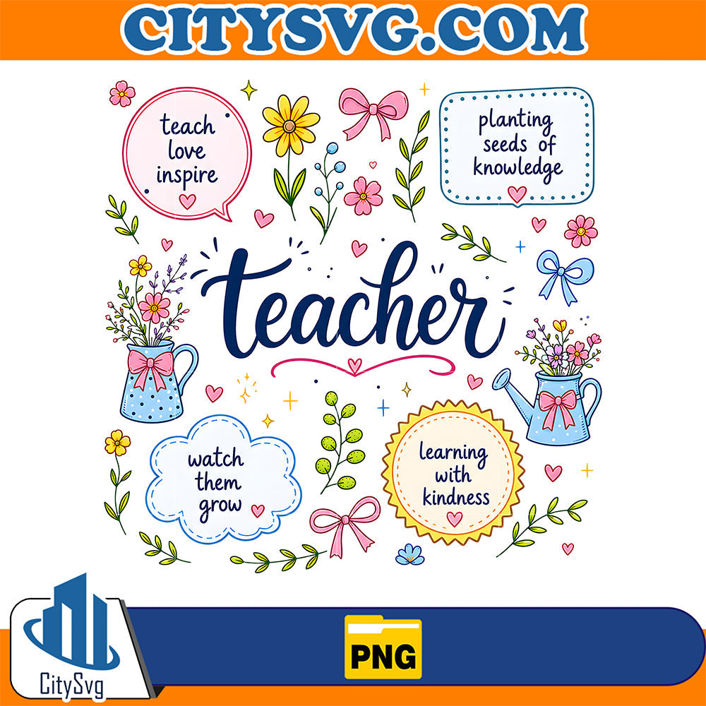 Floral-Teacher-Png