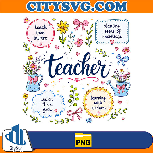 Floral-Teacher-Png