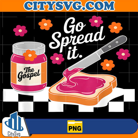 Floral Christian Funny Jar With The Gospel Go Spread It Png CitySvg