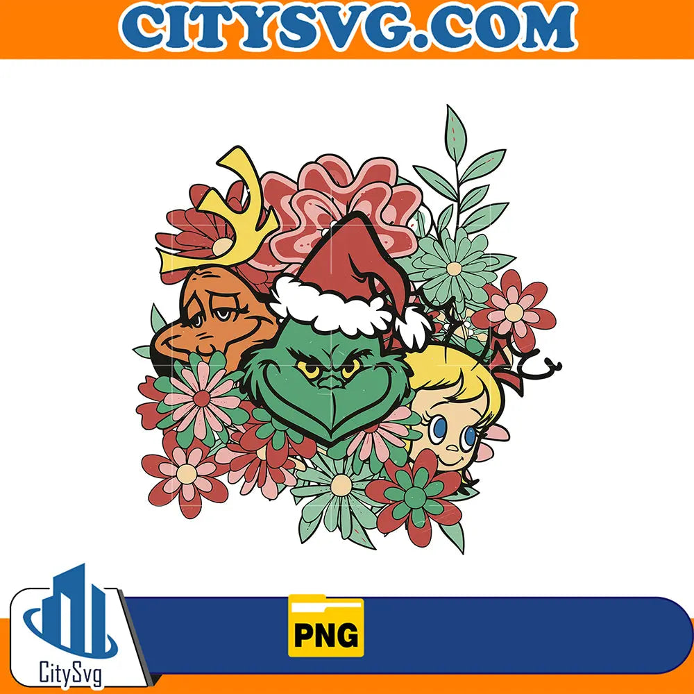 FloralGrinchMaxCindyLouWhoPng