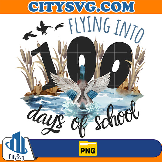 FlyingInto100DaysofSchoolPng