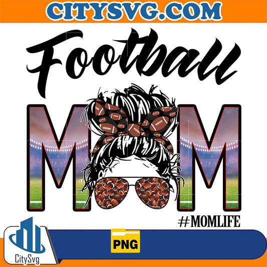 FootballMomMessyBunPng