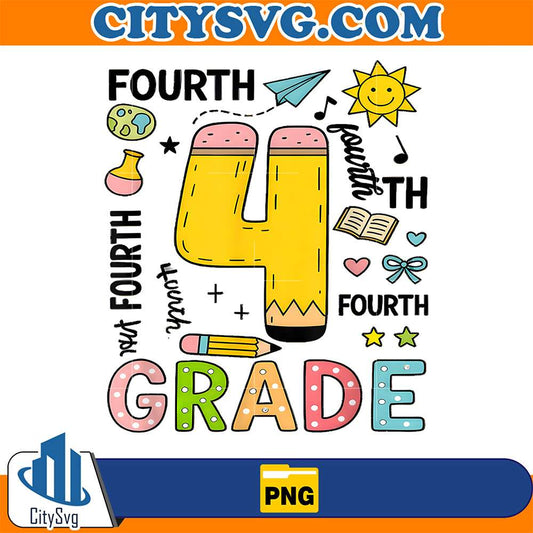 Fourth-Grade-Pencil-Back-To-School-Teacher-Png