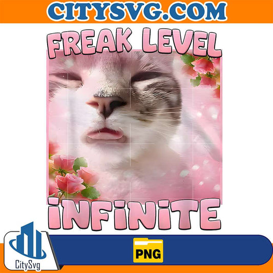 Freak-Level-Infinite-Cat-Meme-Png