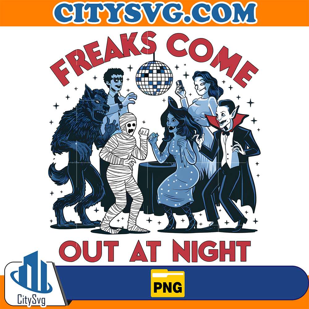 Freaks-Come-Out-At-Night-Disco-Halloween-Png