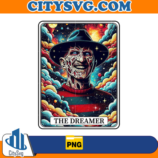 Horror tarot card Freddy Krueger The Dreamer Png