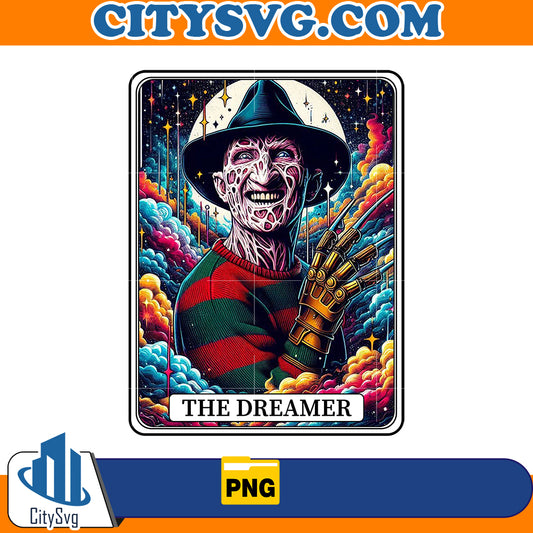 Horror tarot card Freddy Krueger The Dreamer Png