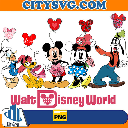 FriendsWaltDisneyWorldValentinePng