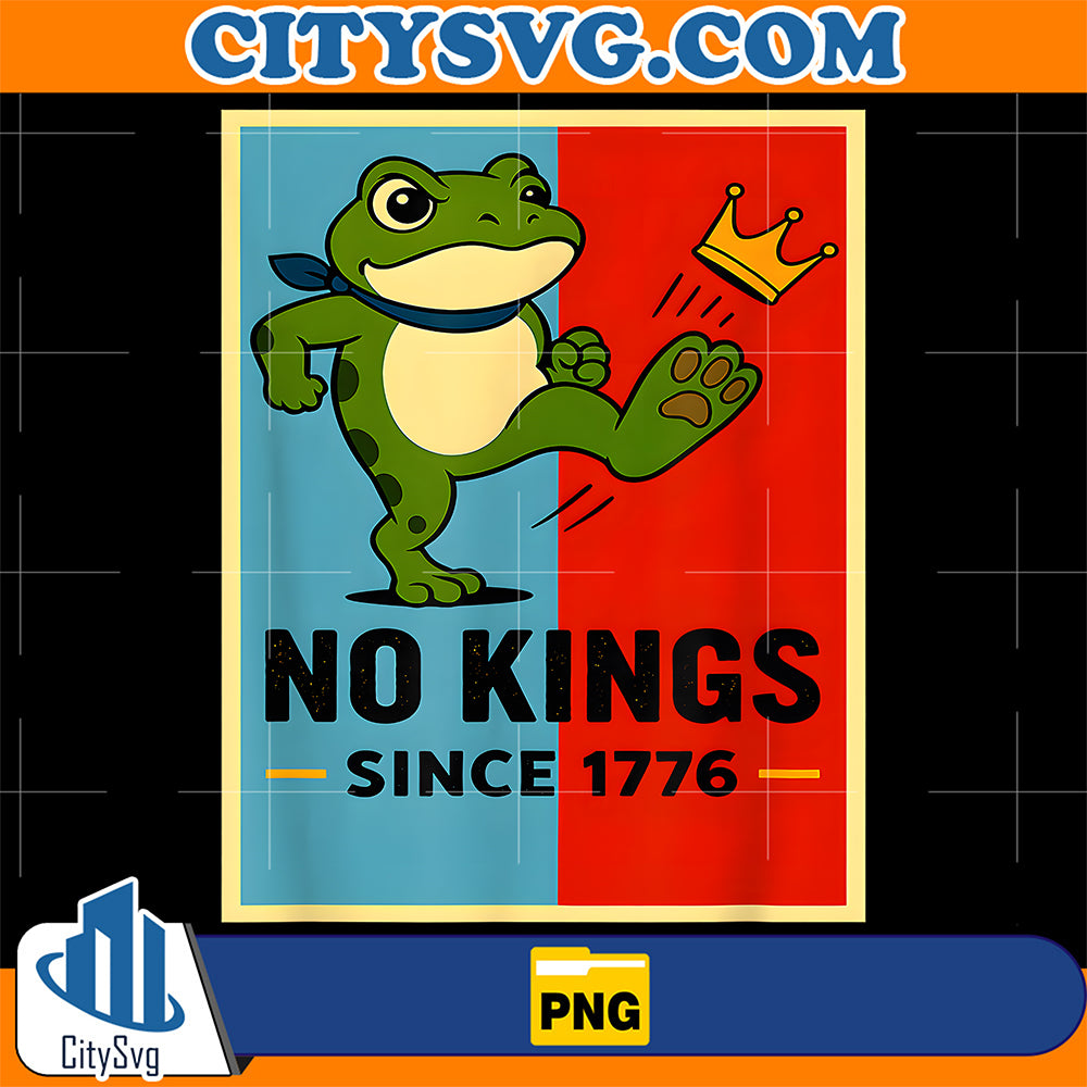 Frog-No-Kings-Since-1776-Png