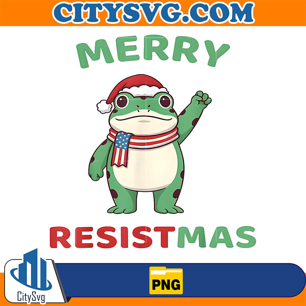 Frog-Retro-Merry-Resistmas-Funny-Political-Christmas-Png