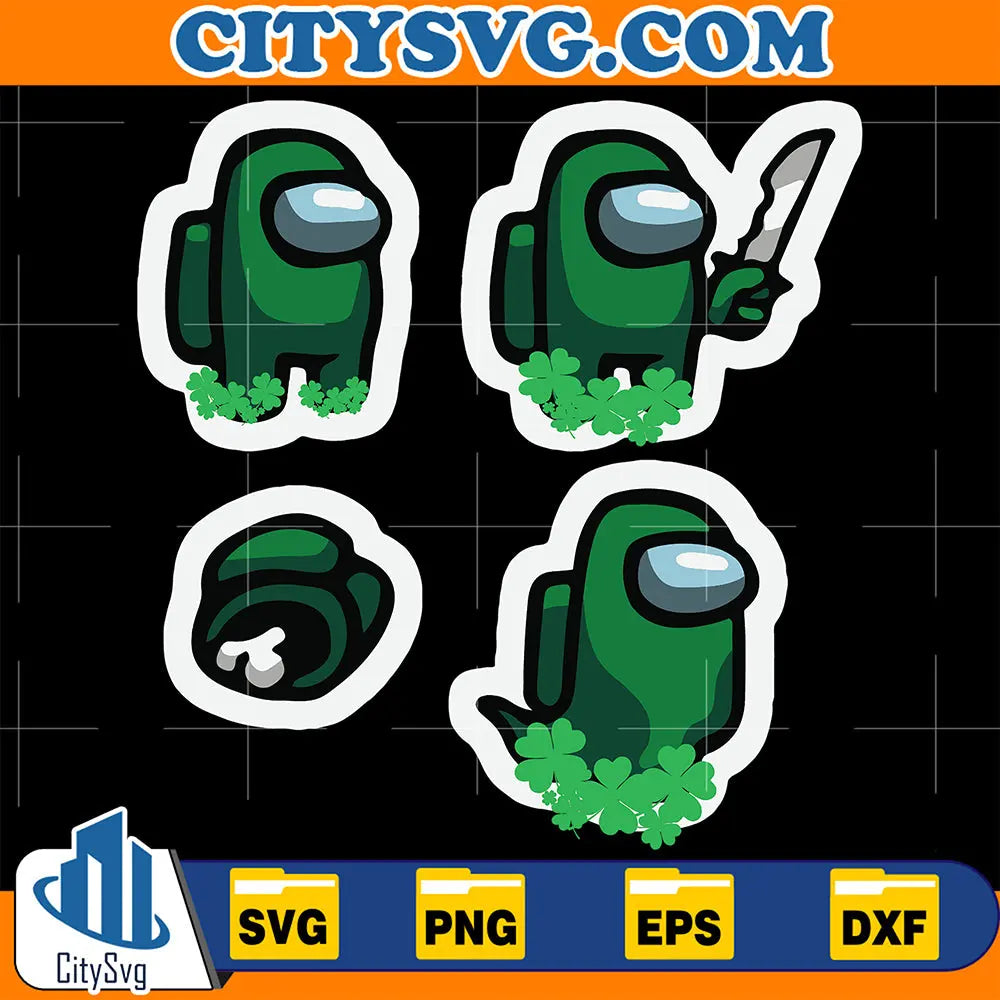 FunnyAmongUsStPatricksDaySvg